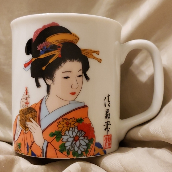 geisha girl tea cups